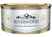 Riverwood kattenvoer Tuna with Grouper in Jelly 85 gr
