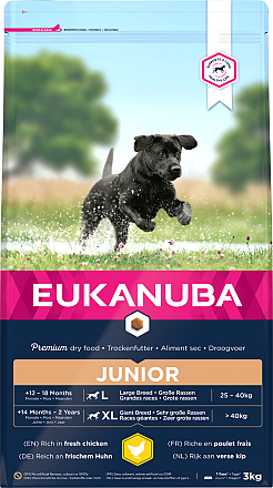 Eukanuba Hondenvoer Junior L/XL Chicken<br> 3 kg