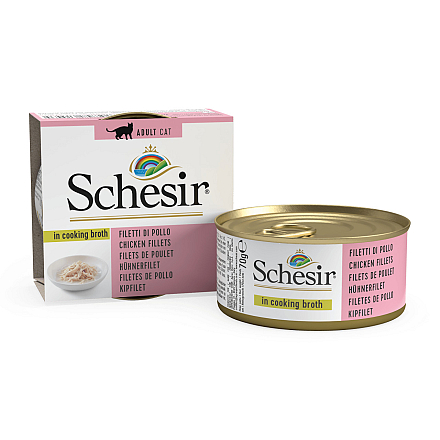 Schesir Kattenvoer Kipfilet Bouillon 70 gr