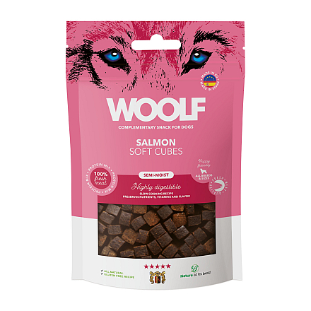 Woolf Soft Cubes Salmon (Monoprotein) 100 gr