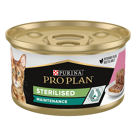 Pro Plan Kattenvoer Sterilised Zalm & Tonijn Pate 85 gr