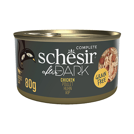 Schesir Kattenvoer After Dark Kip Bouillon 80 gr