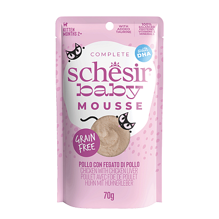 Schesir Kattenvoer Baby Kitten Kip Mousse 70 gr