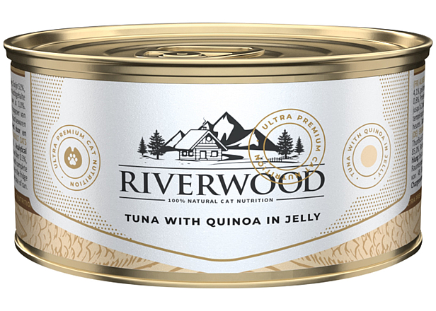Riverwood kattenvoer Tuna with Quinoa in Jelly 85 gr