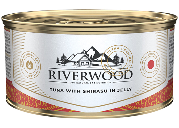 Riverwood kattenvoer Tuna with Shirasu in Jelly 85 gr
